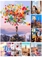 romantic fire balloon 5d diy full square and round diamond painting embroidery cross stitch kit wall art home bedroom decor
