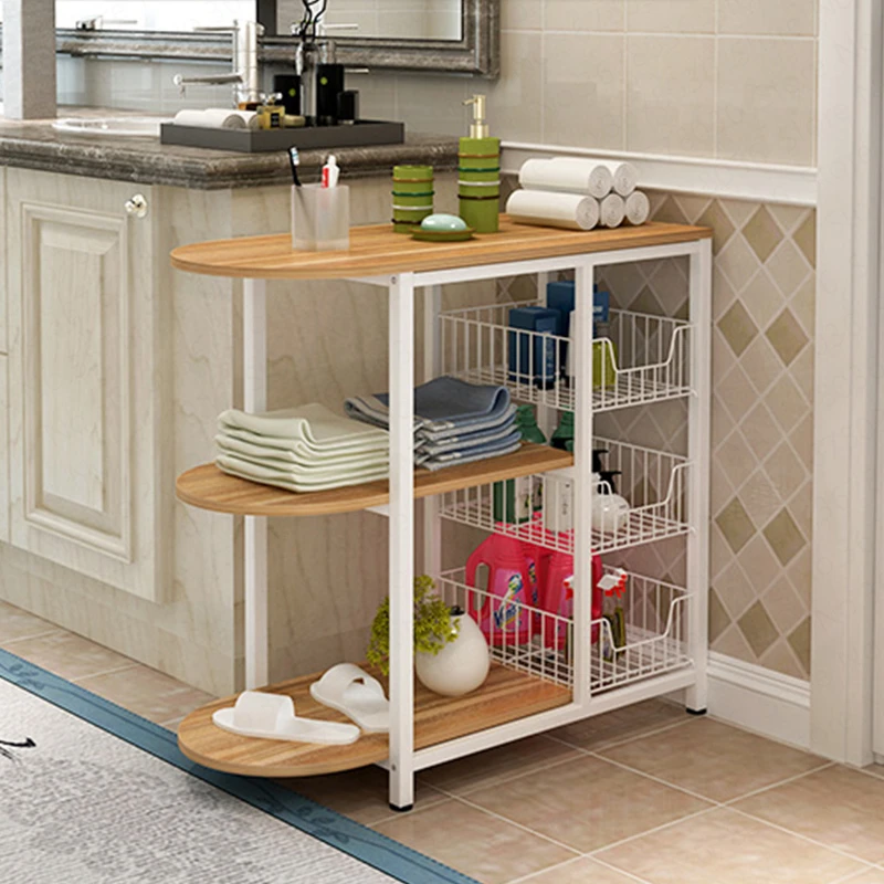 Кухонные стеллажи напольная многослойная полка для хранения духовки