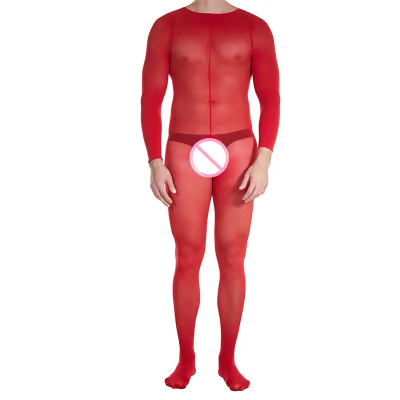 Сексуальные боди с открытой промежностью 30D масляный блеск облегающие чулки