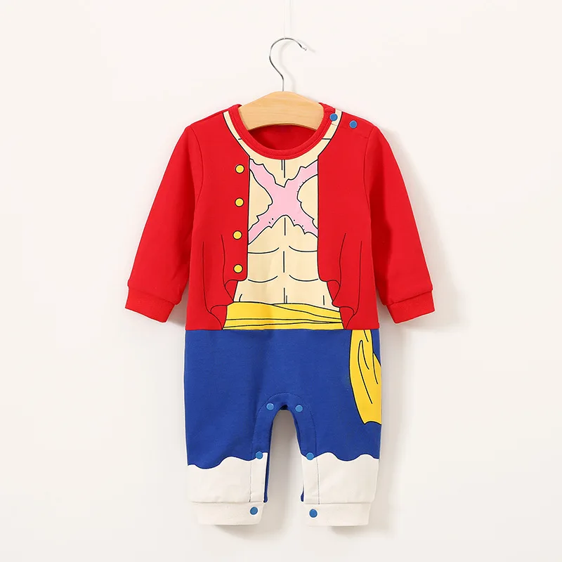 Детский комбинезон из 98% хлопка с темной пряжкой круглым вырезом | Мать и ребенок