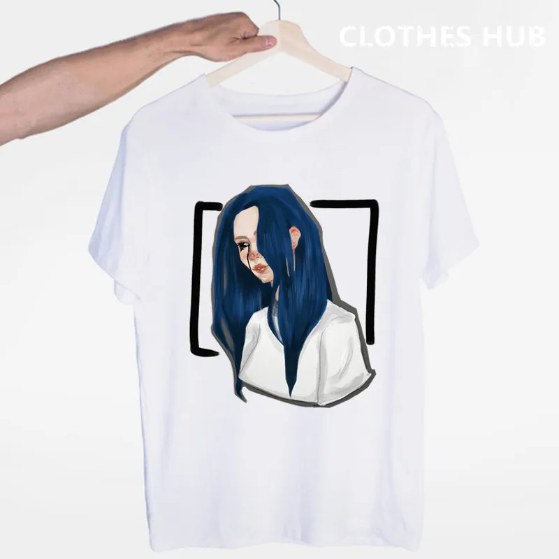 Billie Eilish футболка с круглым вырезом и короткими рукавами Летняя Повседневная модная футболка унисекс для мужчин и женщин