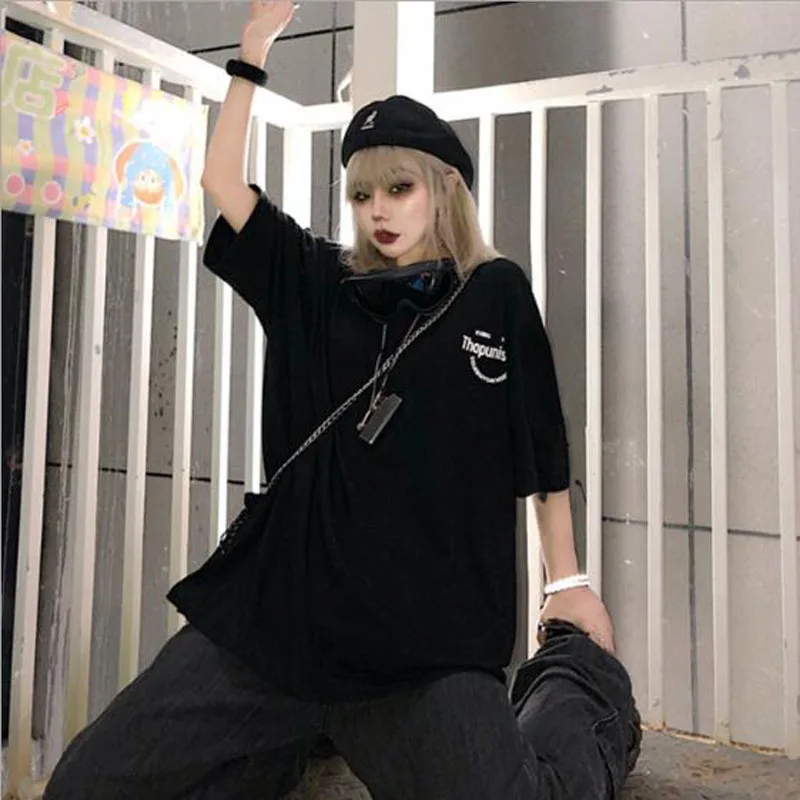 

Harajuku Style Women T-shirt Spring Summer Letters Print Short Sleeve O Neck T shirt Femme Slim Fit T shirt Woman