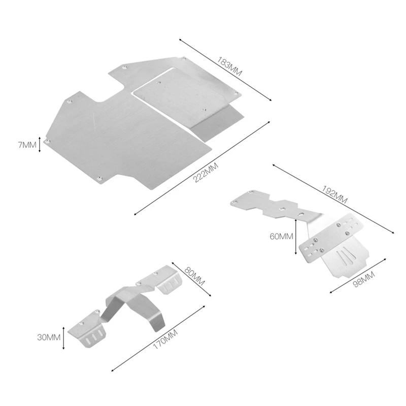 

Metal Chassis Armor Front Rear Protector Axle Protection Armor for 1/7 RC Car Traxxas UDR Unlimited Desert Racer