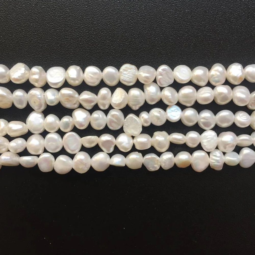 

Baroque Pearl Beads for Making Jewelry Natural Irregular White Freshwater Pearls Strands Lots Wholesale 4-5 5-6 6-7 7-8 9-10mm