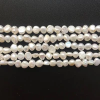 baroque pearl beads for making jewelry natural irregular white freshwater pearls strands lots wholesale 4 5 5 6 6 7 7 8 9 10mm