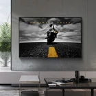 Абстрактная картина маслом Мотоцикл Райдер постер и холст картина постер настенное Искусство Картина гостиная спальня домашний декор квадраты