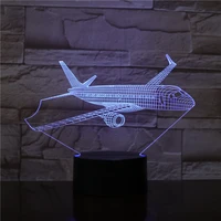 3d lamp plane fighter nightlight for baby room decorative remote control novelty lighting air gifts for kids desktop ornaments