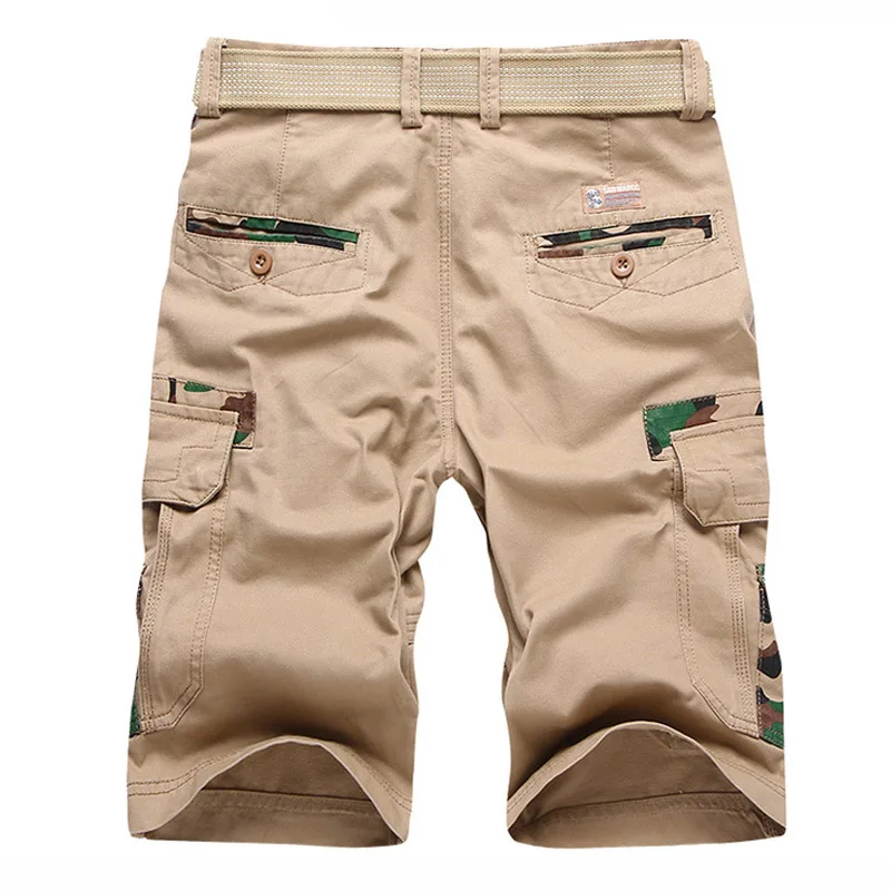 

Mens Military Camouflage Cargo Shorts Men Cotton Loose Outdoor Work Casual Short Pants Multi-pocket Fashion Army Tactical Shorts