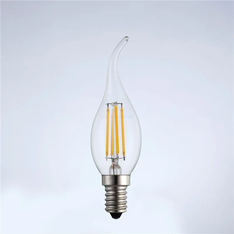 10 шт. светодиодный E14 220V лампа 4 Вт 8Вт 12Вт C35T затемнения светодиодные свечи