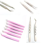 Щипцы для ресниц из нержавеющей стали, щипцы для бровей, высокоточный качественный Антистатический пинцет для наращивания ресниц, инструменты для макияжа