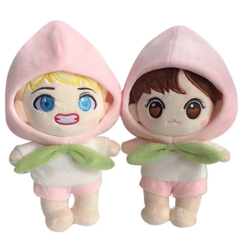 Корейские Плюшевые Куклы Kawaii игрушка мультяшная Мягкая кукла с одеждой PP хлопок