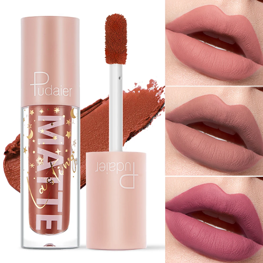 

Lip Gloss Matte Lips Makeup 12 Colors Liquid Red Velvet Lipgloss Waterproof Long Lasting Lip Tint Moisturize Lipstick Cosmetic