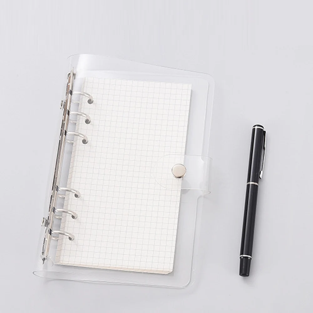 

Transparent Color Plastic Clip File Folder A5/A6/A7 Notebook Cover Binder Loose Notebook Organizer Diary Office Supplies