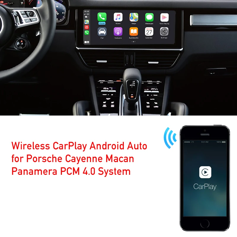 

Wireless CarPlay adapter Android auto box for Cayenne Macan Panamera Porsche PCM4.0 system multimedia youtube mirror link phone