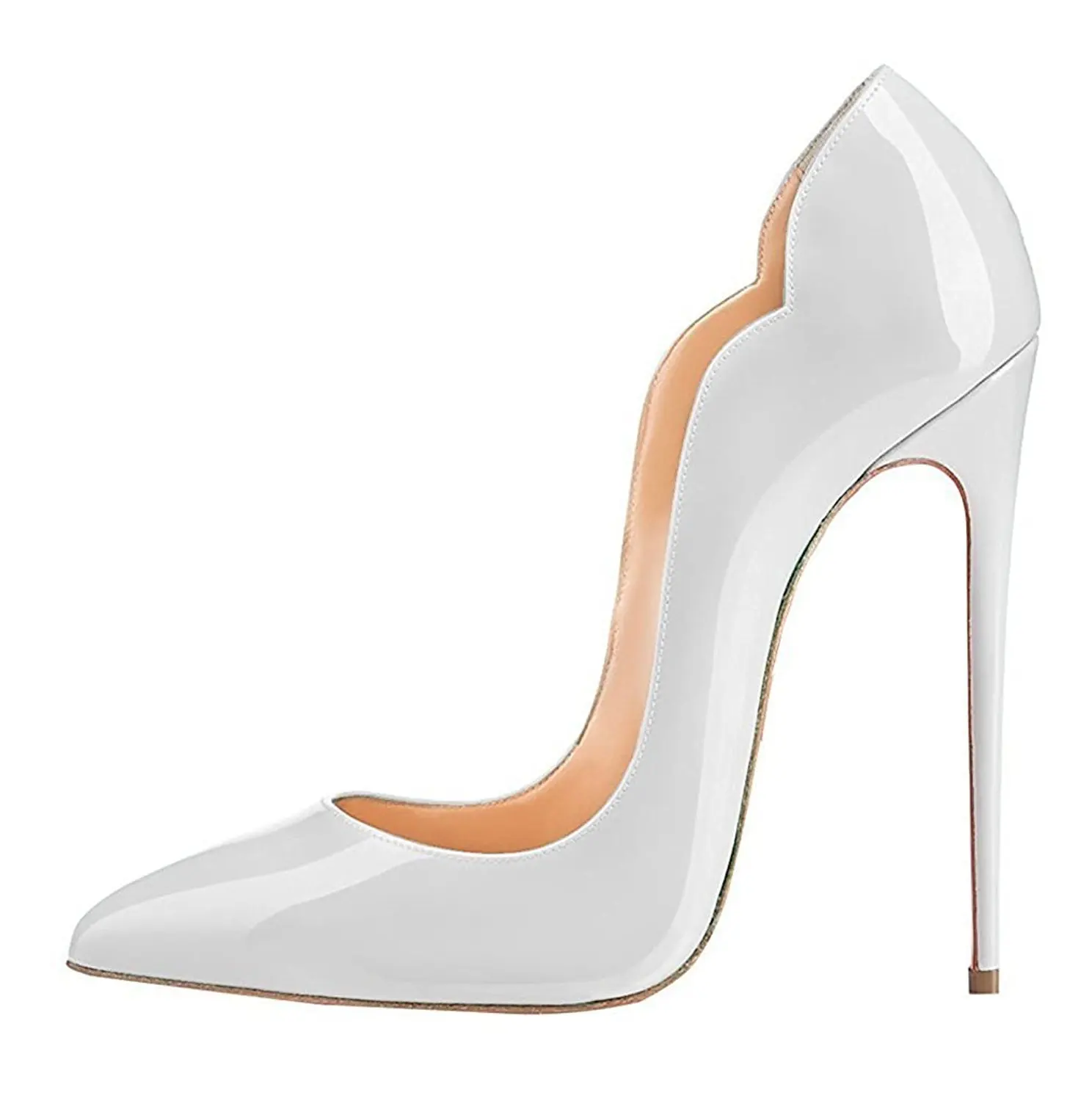 

High heeled women's single shoes gradual patent leather foreign