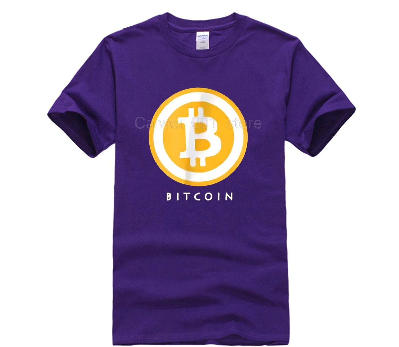 

Cotton fashion trend T shirt Cotton casual o neck loose bitcoin summer short sleeve T shirt for men