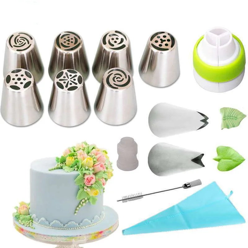 

304 Stainless Steel Cake Cream Piping Nozzles Flower Mouth Cream Pastry Tips Nozzles Bag Cake Decorating tools Kitchen Gadgets