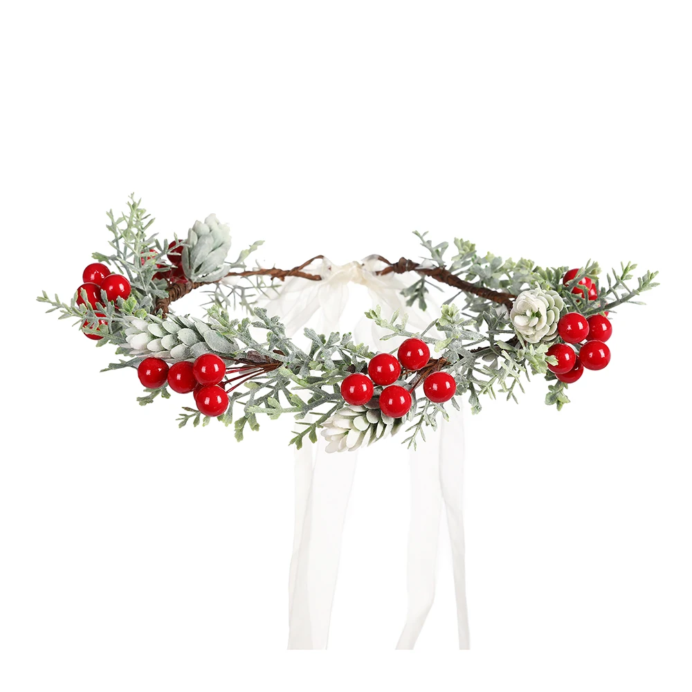 Женский цветочный венок AWAYTR свадебный на голову с цветочной гирляндой для