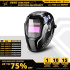Сварочный шлем DEKO, на солнечных батареях, с автоматическим затемнением, с регулируемым диапазоном затенения 49-13, для маски для дуговой сварки MIG, MMA, новый дизайн
