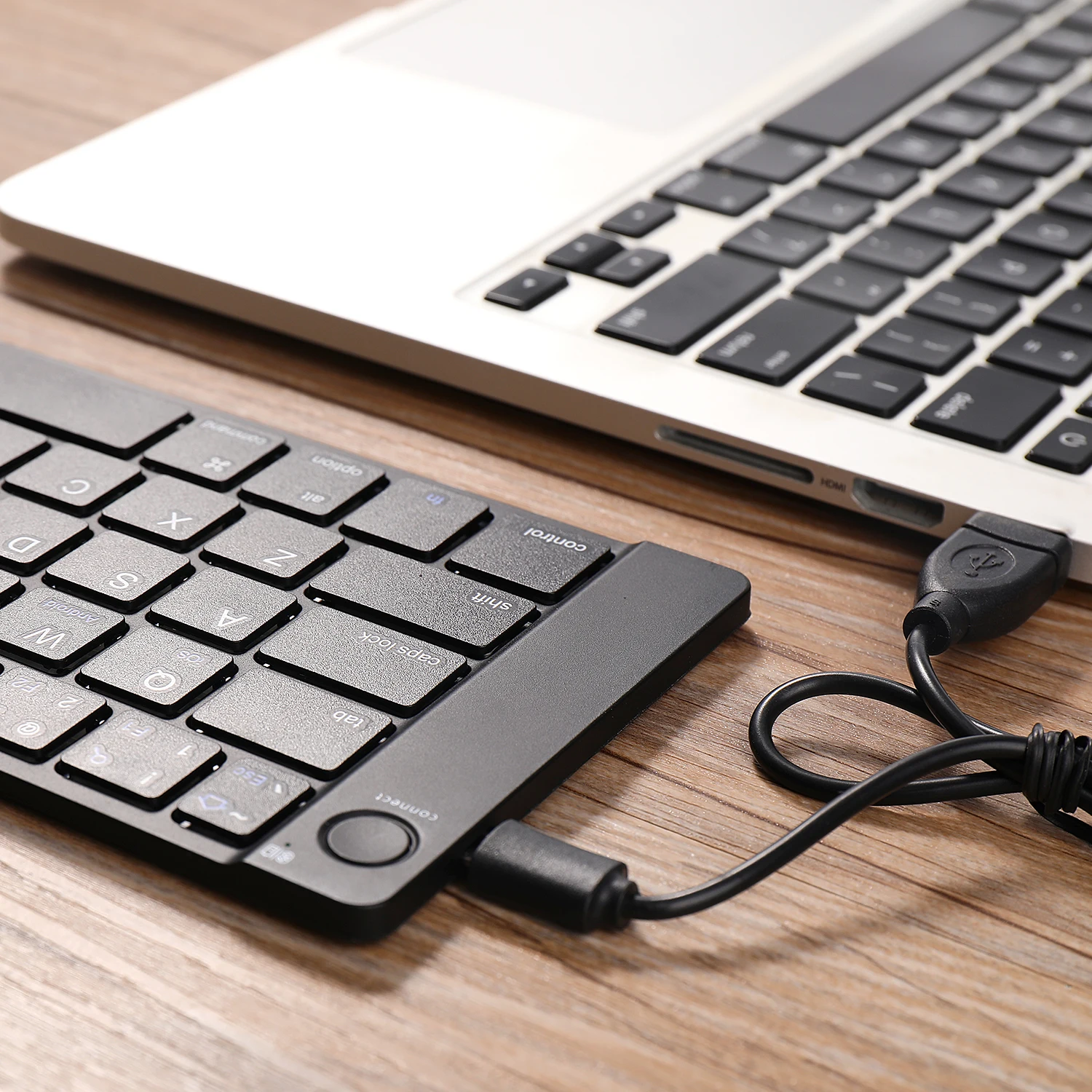 Горячая портативная кожаная Складная мини Bluetooth клавиатура для планшетного
