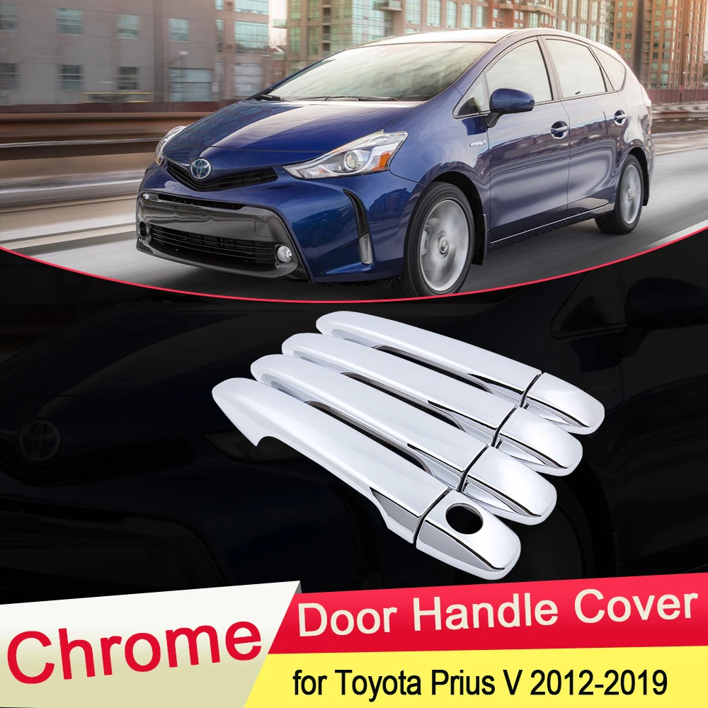 Для Toyota Prius V 2012 2013 2014 2015 2016 2017 2018 2019 ZVW40 Daihatsu Mebius хромированная дверная ручка Крышка