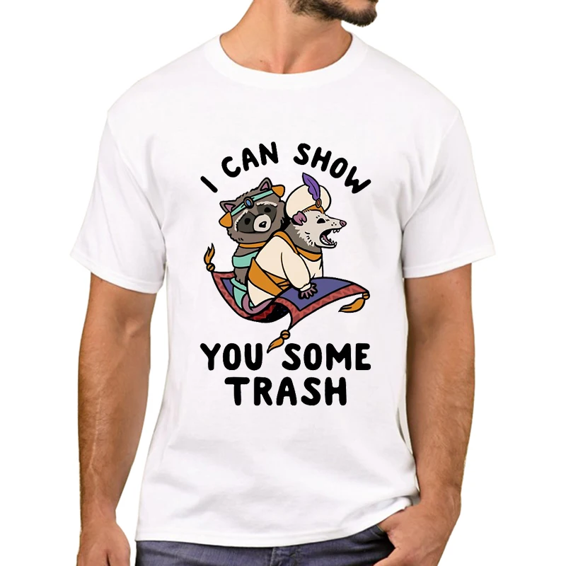 TEEHUB Heißer Hipster ICH Kann Zeigen Sie Einige Müll Männer T-Shirt Lustige Waschbären Gedruckt T Shirts Kurzarm T-shirts Kühlen t – Detail 6