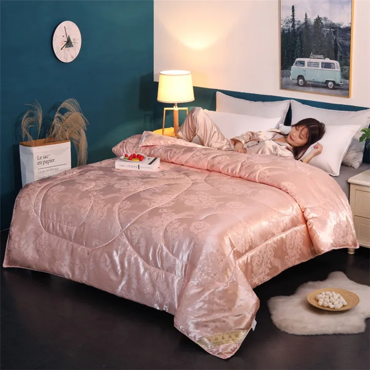 

2CF 100% Mulberry Silk Comforter For Winter/summer King Queen Full Twin Size White/red Color Quilt/duvet/blanket Filler