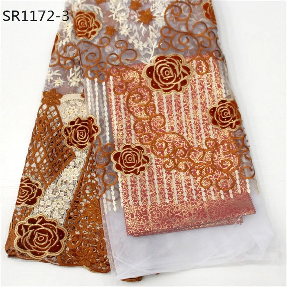 Лидер продаж белая Роскошная свадебная ткань Тюль с вышивкой французская