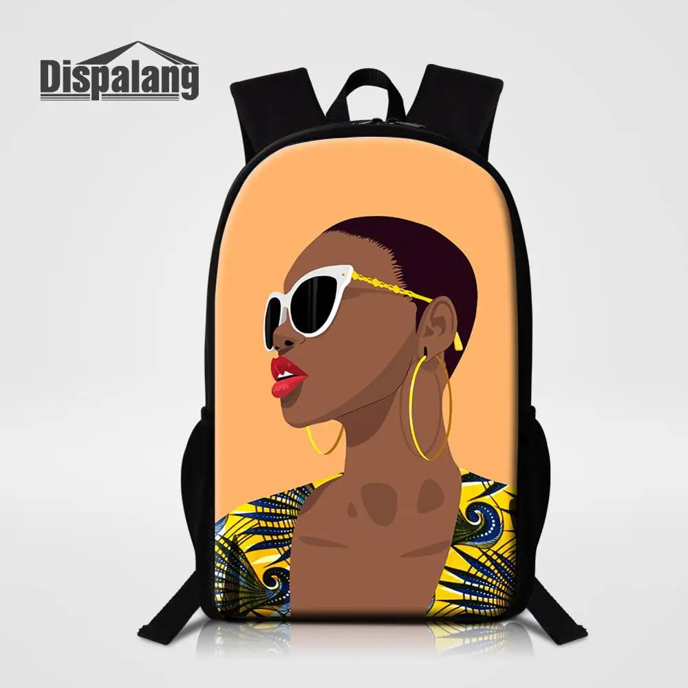 Backpack3 Dispalang, индивидуальный дизайн, школьные сумки, 16 дюймов, женский рюкзак, африканская девочка, принт, школьный рюкзак для девочек-подростков, рюкзак - Цвет: Backpack3