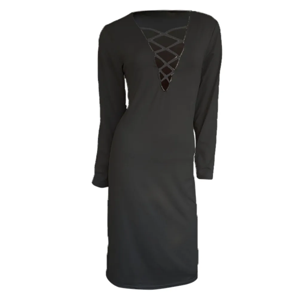 Летние тонкие платья 2020 новая мода женское платье с длинным рукавом сексуальное