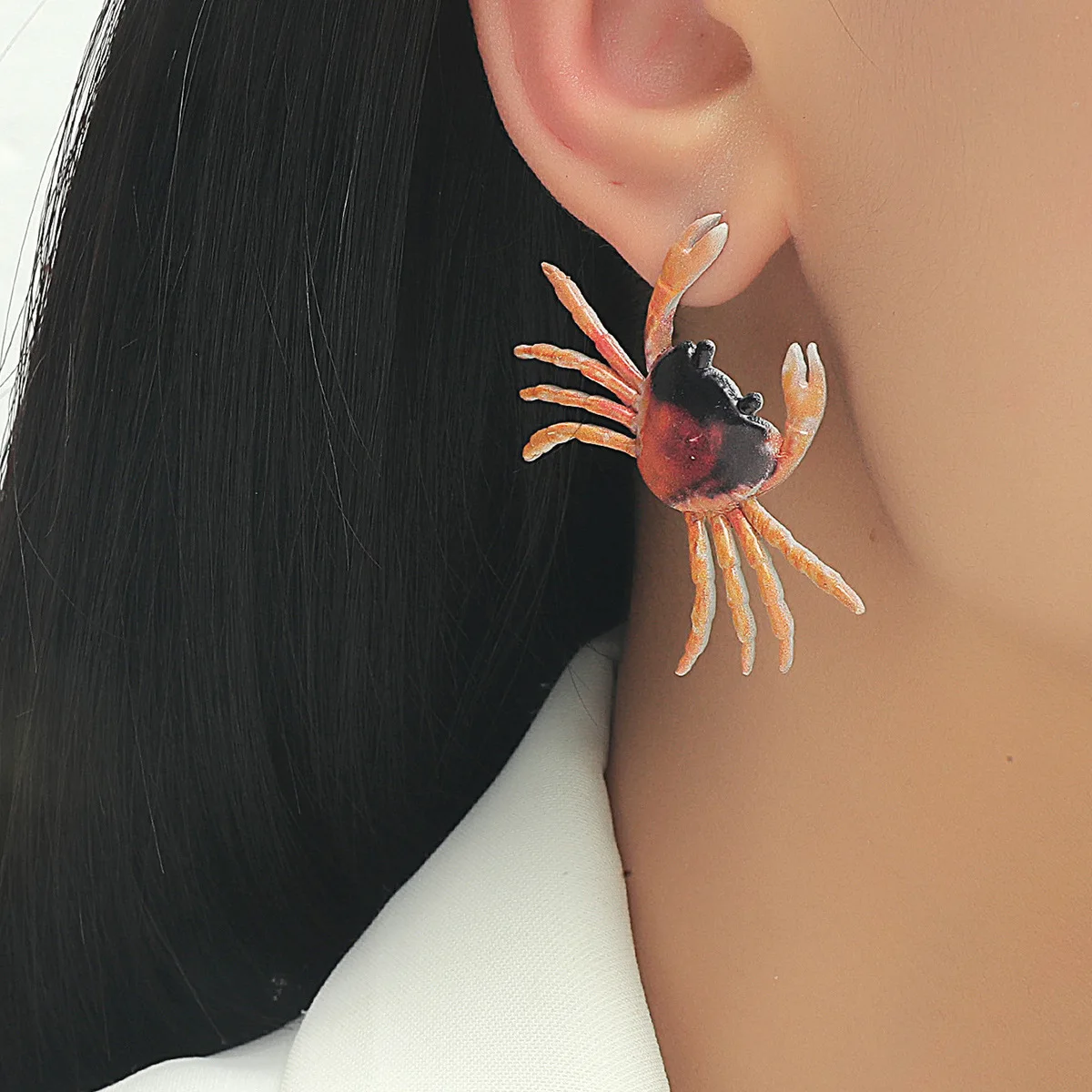 

European and American New Crab Earrings Necklace Set Cute Animal Earrings Drop Women's Jewelry Offers With Free Shipping Earing