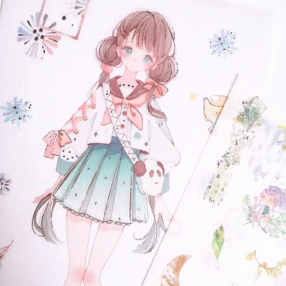 

6Sheets/Pack Kawaii Stationery Stickers Cute Japanese Anime Girls Series Stickers For Kids DIY Diary Scrapbooking Photo Ablums