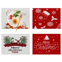 merry christmas placemat xmas party holiday diy decorations kitchen table mats ornament coaster bowl cup pad home decor supplies