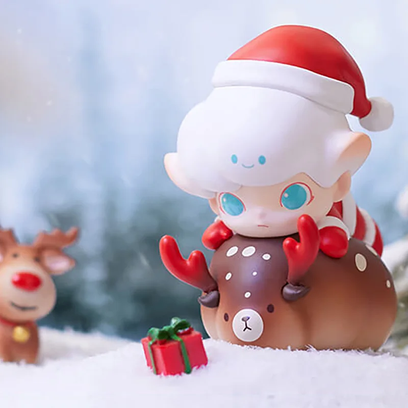Pop Mart DIMOO 2020-caja ciega de la serie de Navidad, juguetes, modelo de estilo, figura de Anime bonita, caja de regalo sorpresa-3