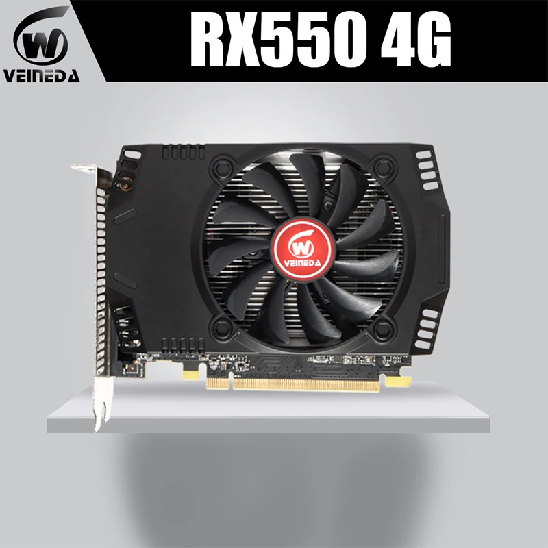 Видеокарта VEINEDA rx 550 4G GDDR5 1183 бит 6000 МГц 512 14 нм DP DVI шт. rx550 4 Гб видеокарта|Видеокарты|