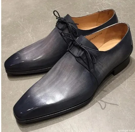 

2021Men Dress Shoes Pu Leather Lace-up Newest Fashion Shoes Casual Classic Retro Business Brogue Shoes Zapatos De Hombre
