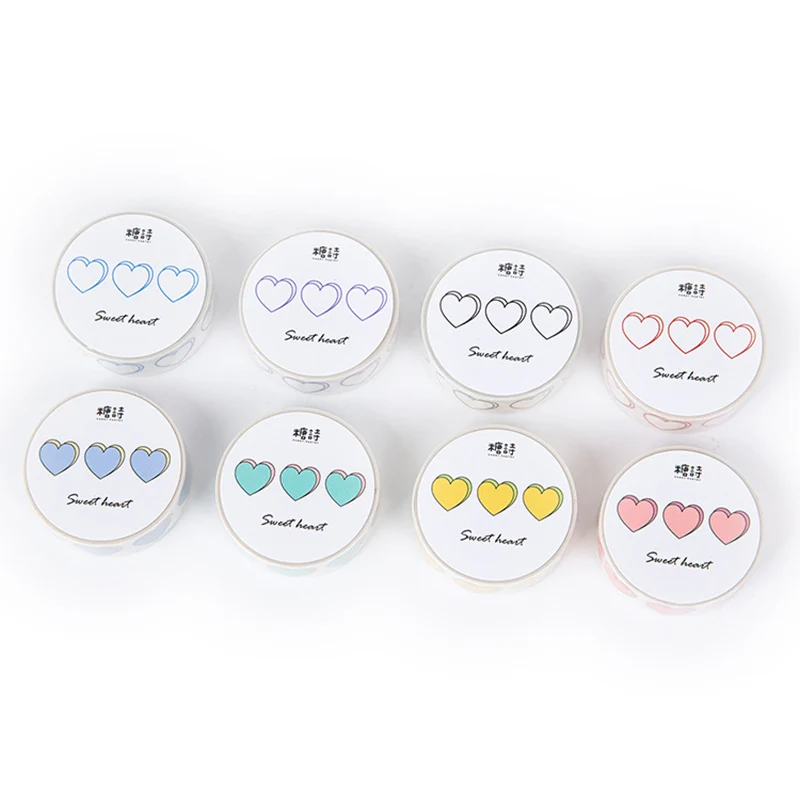 

Heart Basic Love Series Washi Tape Adhesive Masking Tape DIY Diary Ablum Scrapbooking Sticker Label Japanese Masking Tape