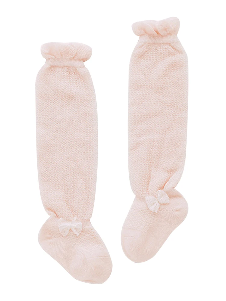 

Baby Mesh Knee High Socks For Boys And Girls Unisex Socks Knee High Breathable Bow Stockings