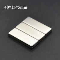 wangyatian 2pcs 40x15x5mm block powerful permanent neodymium magnet rare earth fridge square magnets 40155mm