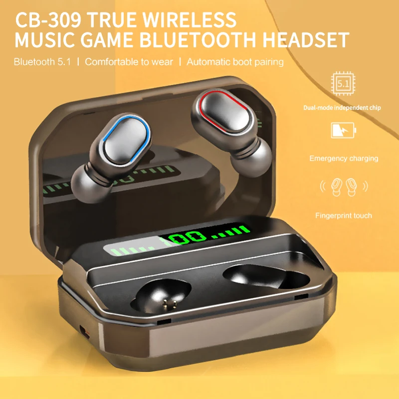 

TWS-наушники CB 309 с поддержкой Bluetooth 5,1 и защитой от воды