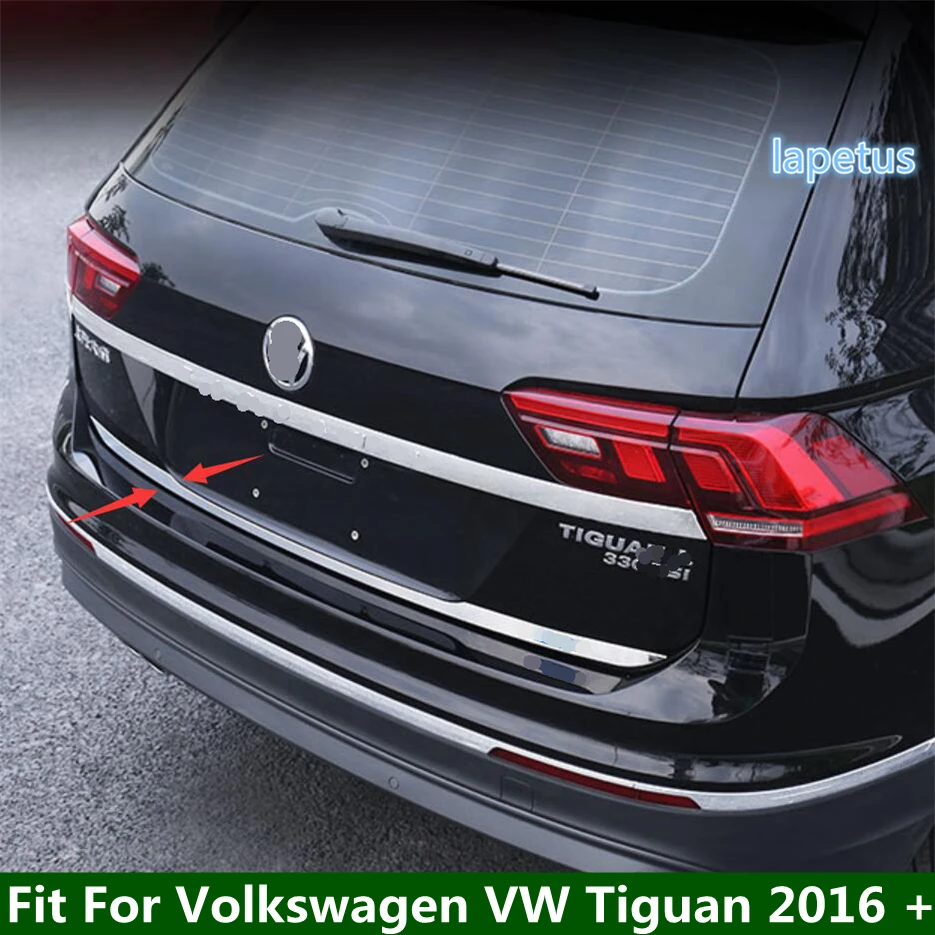 

Tail Gate Door Cover Trim Rear Trunk Bumper Molding Bezel Styling Garnish Exterior Parts For Volkswagen VW Tiguan 2016 - 2020