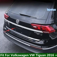tail gate door cover trim rear trunk bumper molding bezel styling garnish exterior parts for volkswagen vw tiguan 2016 2020