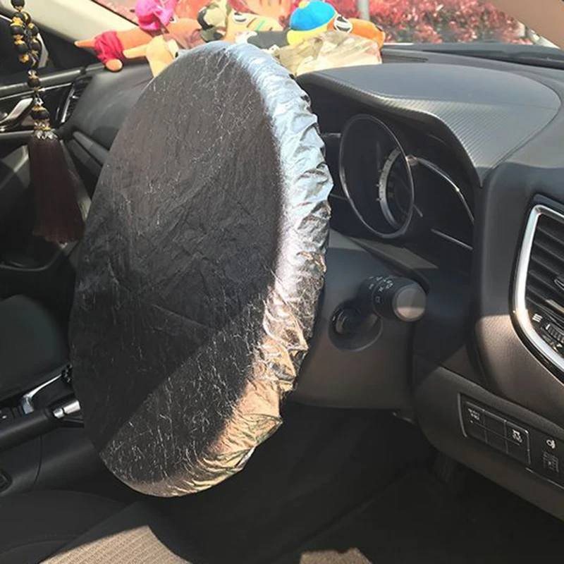 

Universal Car Steering Wheel Heat Shield Portable Foldable Sunshade Reflective Sun Protection Film Cover