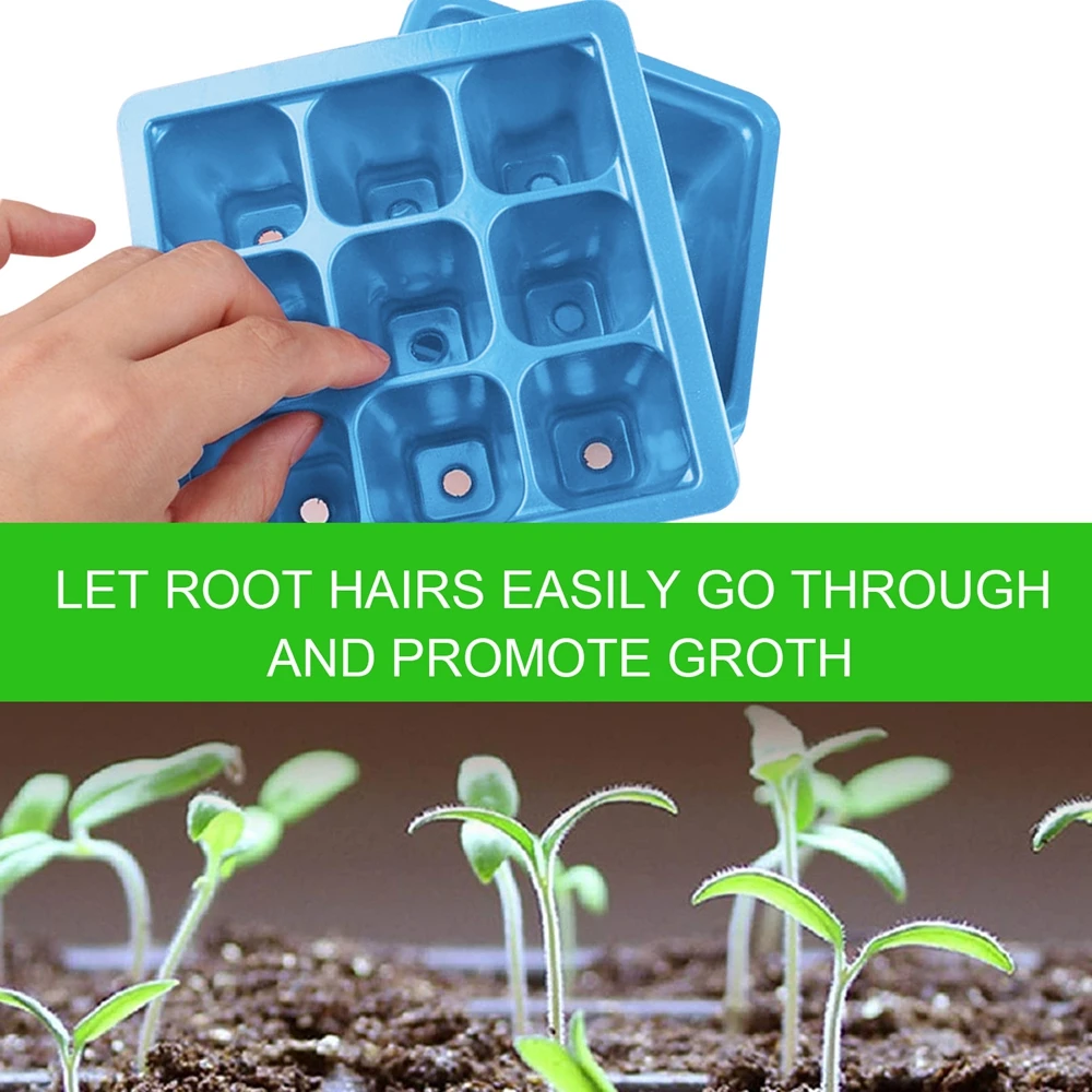 

9 Hole Plant Seedling Box Garden Potting Tray Germ Development Box Planting Seedling Nursery Tray for Vegetable Seeds