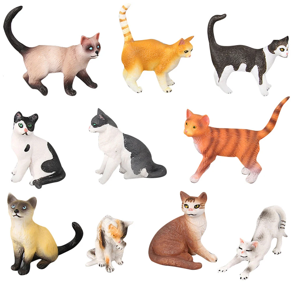 

Simulation Mini Cats Kitty Figure Model Statue Home Ornaments Gift Kids Toy animal Model figurine home decor fairy figure gifts