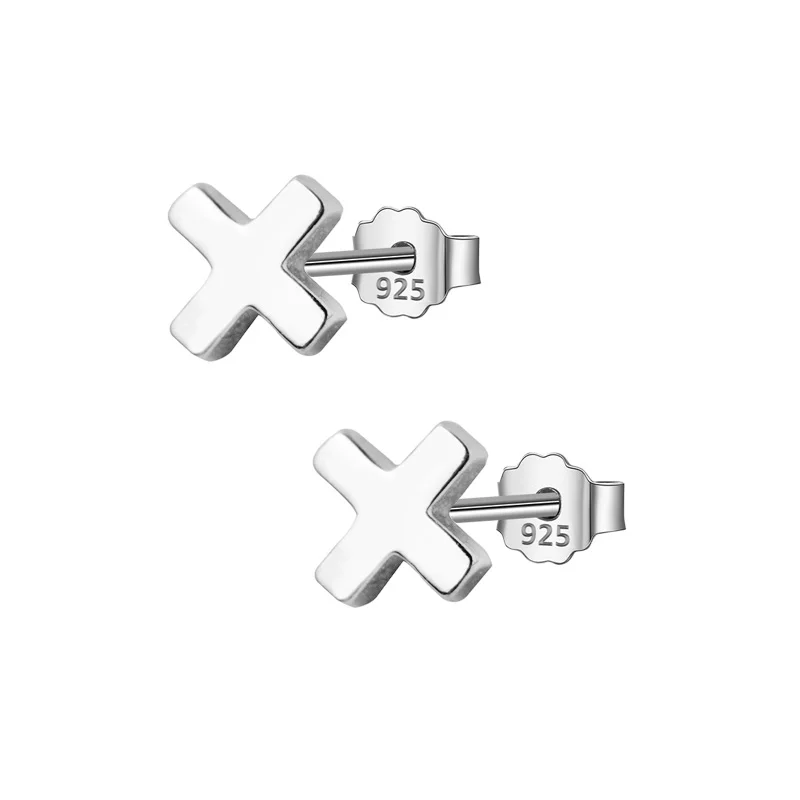

Trustdavis Real 925 Sterling Silver Fashion Sweet Mini Cross Charm Stud Earrings For Women Wedding Party Fine Jewelry DA1392