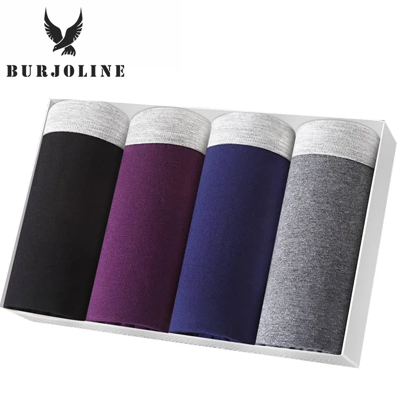 Трусы-боксеры BURJOLINE 9N26 мужские хлопковые дышащие удобные шорты модные свободные