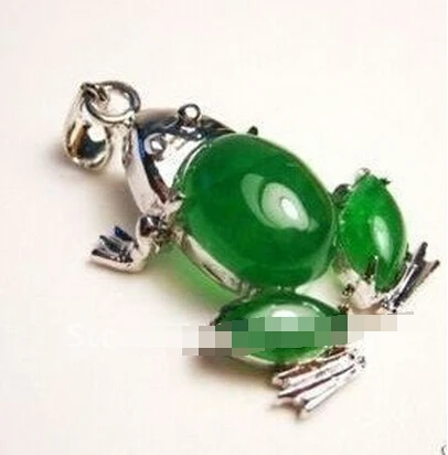 + 829 новый красивый зеленый камень ожерелье лягушка кулон|Шармы| |