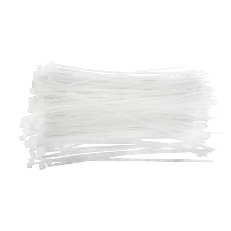 

New Cable Ties Wraps / Zip Ties, White 200pcs 150mmXm