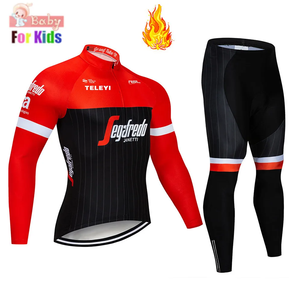 Tinking/ детский зимний термальный флисовый костюм Джерси для езды на велосипеде для мальчиков с длинным рукавом MTB велосипедный велосипед одежда детская одежда для велоспорта - Цвет: 2